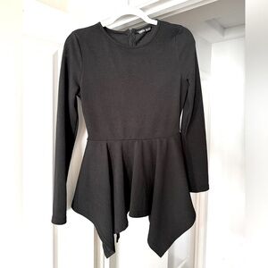 SHEIN black long sleeve blouse